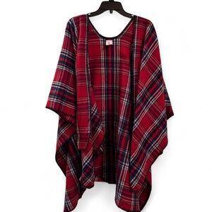Woolrich Plaid Poncho